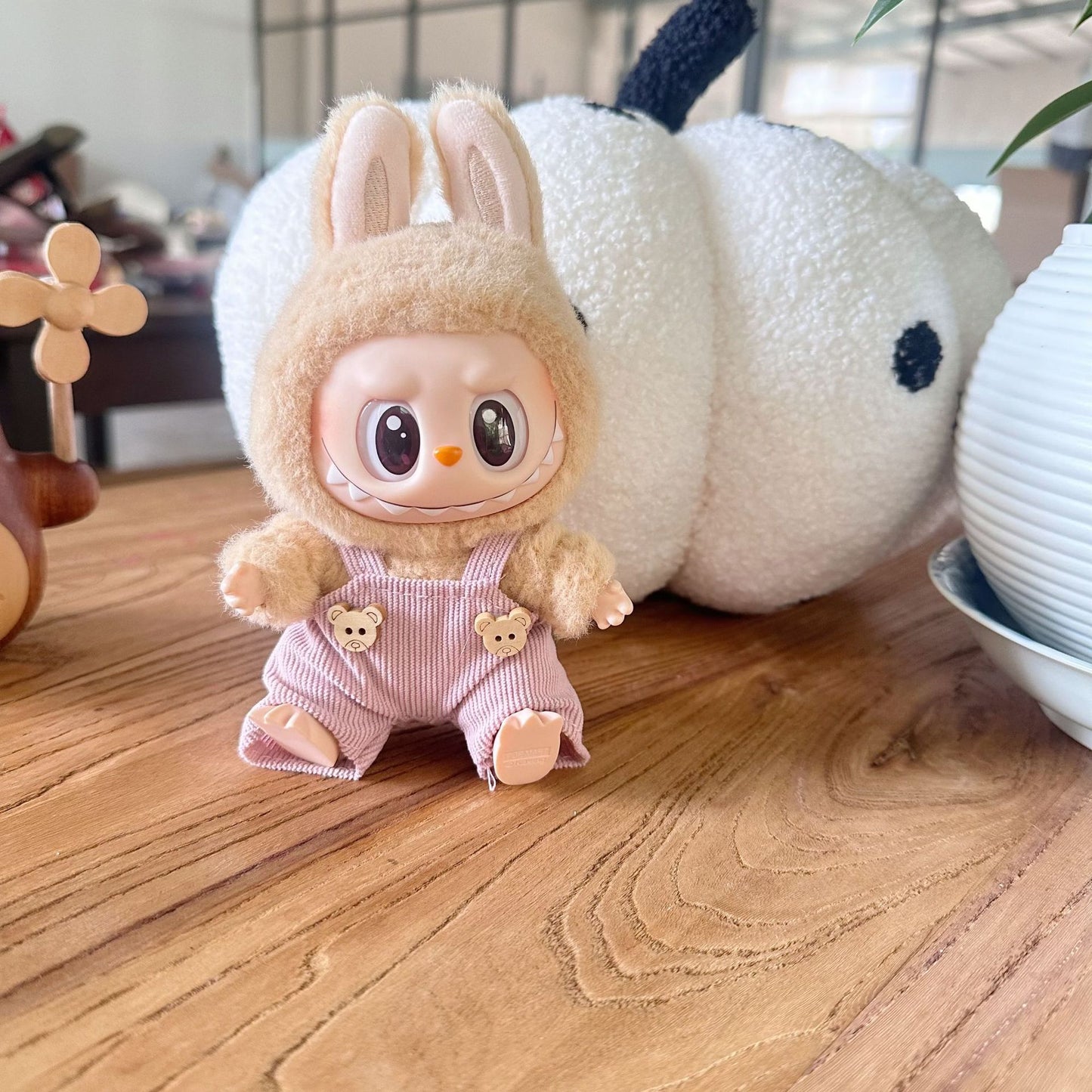 Labubu Doll Light Pink Overall